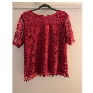 Philosophy Women’s Medium Pink Lace Top